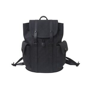 LOUIS VUITTON Taurillon Monogram Leather Christopher Black